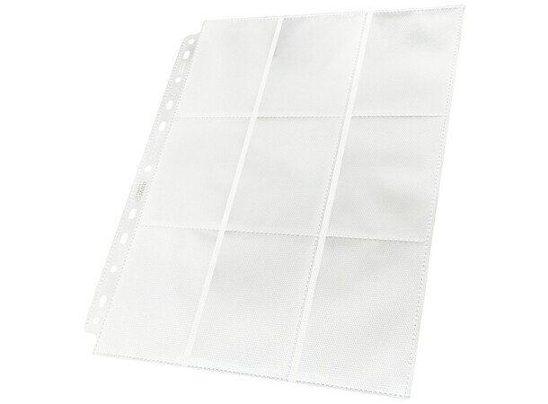 Plastficka 18-Pocket Side Load Vit x10 Gamegenic - Passar Double Sleeve 